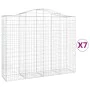 Gabion baskets 7 pcs arch shape iron 200x50x160/180 cm by vidaXL, Pots and planters - Ref: Foro24-3145708, Price: 876,55 €, D...