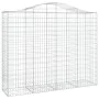 Gabion baskets 7 pcs arch shape iron 200x50x160/180 cm by vidaXL, Pots and planters - Ref: Foro24-3145708, Price: 876,55 €, D...