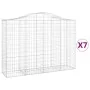 Gabion baskets 7 pcs arch shape iron 200x50x140/160 cm by vidaXL, Pots and planters - Ref: Foro24-3145687, Price: 815,90 €, D...