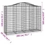 Gabion baskets 7 pcs arch shape iron 200x50x140/160 cm by vidaXL, Pots and planters - Ref: Foro24-3145687, Price: 815,90 €, D...