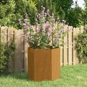 Jardinera de acero corten oxidado 40x40x45 cm de vidaXL, Maceteros y jardineras - Ref: Foro24-823674, Precio: 47,19 €, Descue...