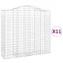 Gabion baskets 11 pcs arch shape iron 200x50x180/200 cm by vidaXL, Pots and planters - Ref: Foro24-3145733, Price: 1,00 €, Di...
