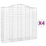 Gabion baskets 4 units, arched shape, iron, 200x50x180/200 cm by vidaXL, Pots and planters - Ref: Foro24-3145726, Price: 542,...