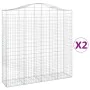 Gabionenkörbe 2 Stk. Bogenform Eisen 200x50x200/220 cm von vidaXL, Töpfe und Pflanzgefäße - Ref: Foro24-3145745, Preis: 283,4...
