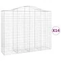 Gabion baskets 14 pcs arch shape iron 200x50x160/180 cm by vidaXL, Pots and planters - Ref: Foro24-3145715, Price: 1,00 €, Di...