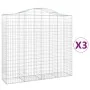 Gabion baskets 3 pcs arch shape iron 200x50x180/200 cm by vidaXL, Pots and planters - Ref: Foro24-3145725, Price: 429,27 €, D...