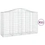 Gabion baskets 11 pcs arch shape iron 200x50x120/140 cm by vidaXL, Pots and planters - Ref: Foro24-3145670, Price: 1,00 €, Di...