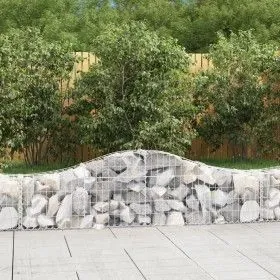 Gabion baskets 10 pcs arch shape iron 200x30x40/60 cm by vidaXL, Pots and planters - Ref: Foro24-3145375, Price: 513,35 €, Di...