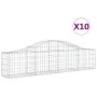 Gabion baskets 10 pcs arch shape iron 200x30x40/60 cm by vidaXL, Pots and planters - Ref: Foro24-3145375, Price: 513,35 €, Di...