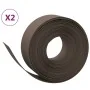 Garden edging 2 units brown polyethylene 10 m 20 cm by vidaXL, Garden edging and edging - Ref: Foro24-3155460, Price: 96,11 €...