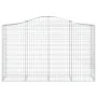 Gabion baskets 3 pcs arch shape iron 200x50x120/140 cm by vidaXL, Pots and planters - Ref: Foro24-3145662, Price: 301,51 €, D...