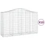 Gabion baskets 10 pcs arch shape iron 200x50x120/140 cm by vidaXL, Pots and planters - Ref: Foro24-3145669, Price: 1,00 €, Di...