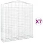 Gabion baskets 7 pcs arch shape iron 200x50x220/240 cm by vidaXL, Pots and planters - Ref: Foro24-3145771, Price: 1,00 €, Dis...