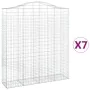 Gabionenkörbe 7 Stück Bogenform Eisen 200x50x220/240 cm von vidaXL, Töpfe und Pflanzgefäße - Ref: Foro24-3145771, Preis: 1,00...