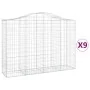 9 units of arched iron gabion baskets 200x50x140/160 cm by vidaXL, Pots and planters - Ref: Foro24-3145689, Price: 1,00 €, Di...