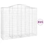 Gabionenkörbe 15 Stück Bogenform Eisen 200x50x160/180 cm von vidaXL, Töpfe und Pflanzgefäße - Ref: Foro24-3145716, Preis: 1,0...