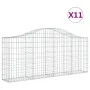 Gabion baskets 11 pcs arch shape iron 200x30x80/100 cm by vidaXL, Pots and planters - Ref: Foro24-3145418, Price: 792,82 €, D...