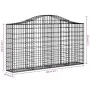 Gabion baskets 5 pcs arch shape iron 200x30x100/120 cm by vidaXL, Pots and planters - Ref: Foro24-3145433, Price: 423,04 €, D...
