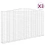 Gabionenkörbe 3 Stück Bogenform Eisen 400x30x220/240 cm von vidaXL, Töpfe und Pflanzgefäße - Ref: Foro24-3145905, Preis: 783,...