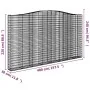 Gabionenkörbe 3 Stück Bogenform Eisen 400x30x220/240 cm von vidaXL, Töpfe und Pflanzgefäße - Ref: Foro24-3145905, Preis: 783,...