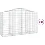 Cestas gaviones 30 uds forma de arco hierro 200x50x120/140 cm de vidaXL, Maceteros y jardineras - Ref: Foro24-3145678, Precio...