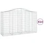 Cestas gaviones 14 uds forma de arco hierro 200x50x120/140 cm de vidaXL, Maceteros y jardineras - Ref: Foro24-3145673, Precio...