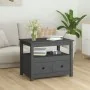 Mesa de centro de madera maciza de pino gris 71x49x55 cm de vidaXL, Mesas de centro - Ref: Foro24-820938, Precio: 105,04 €, D...