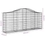 Gabionenkörbe 30 Stück Bogenform Eisen 200x30x80/100 cm von vidaXL, Töpfe und Pflanzgefäße - Ref: Foro24-3145426, Preis: 2,00...