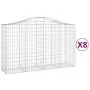 Cestas de gaviones 8 uds forma de arco hierro 200x50x120/140 cm de vidaXL, Maceteros y jardineras - Ref: Foro24-3145667, Prec...