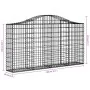 Wire mesh baskets 40 units, arched shape, iron, 200x30x100/120 cm by vidaXL, Pots and planters - Ref: Foro24-3145448, Price: ...