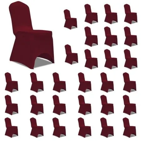 Funda de silla elástica 30 unidades color burdeos by vidaXL, Covers - Ref: Foro24-3051646, Price: 121,56 €, Discount: %