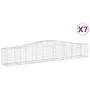 Gabion baskets 7 pcs arch shape iron 400x50x60/80 cm by vidaXL, Pots and planters - Ref: Foro24-3145935, Price: 884,40 €, Dis...