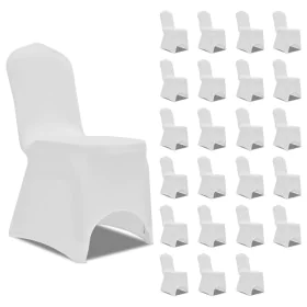 Elastische Stuhlhülle in Creme Farbe 24 Stück von vidaXL, Abdeckungen - Ref: Foro24-3051636, Preis: 81,70 €, Rabatt: %