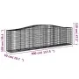 Gabion baskets 7 pcs arch shape iron 400x50x100/120 cm by vidaXL, Pots and planters - Ref: Foro24-3145961, Price: 1,00 €, Dis...