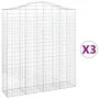 Gabionenkörbe 3 Stück Bogenform Eisen 200x50x220/240 cm von vidaXL, Töpfe und Pflanzgefäße - Ref: Foro24-3145767, Preis: 478,...