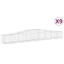 Gabionenkörbe 9 Stück Bogenform Eisen 400x50x40/60 cm von vidaXL, Töpfe und Pflanzgefäße - Ref: Foro24-3145924, Preis: 948,57...