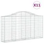 Gabion baskets 11 pcs iron arch shape 200x30x100/120 cm by vidaXL, Pots and planters - Ref: Foro24-3145439, Price: 867,42 €, ...