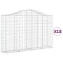 Gabionenkörbe 18 Stück Bogenform Eisen 200x30x120/140 cm von vidaXL, Töpfe und Pflanzgefäße - Ref: Foro24-3145465, Preis: 1,0...