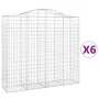 Gabion baskets 6 pcs arch shape iron 200x50x180/200 cm by vidaXL, Pots and planters - Ref: Foro24-3145728, Price: 813,04 €, D...