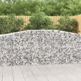 Gabion baskets 4 pcs arc shape iron 400x50x100/120 cm by vidaXL, Pots and planters - Ref: Foro24-3145958, Price: 649,79 €, Di...
