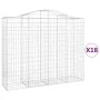 Gabion baskets 18 pcs arch shape iron 200x50x160/180 cm by vidaXL, Pots and planters - Ref: Foro24-3145717, Price: 2,00 €, Di...