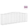 Gabion baskets 4 units arch shape iron 400x50x120/140 cm by vidaXL, Pots and planters - Ref: Foro24-3145971, Price: 768,64 €,...
