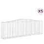 Gabion baskets 5 pcs arch shape iron 400x50x120/140 cm by vidaXL, Pots and planters - Ref: Foro24-3145972, Price: 927,84 €, D...
