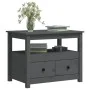 Mesa de centro de madera maciza de pino gris 71x49x55 cm de vidaXL, Mesas de centro - Ref: Foro24-820938, Precio: 105,04 €, D...