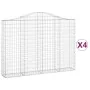 4 units of arched iron gabion baskets 200x30x140/160 cm by vidaXL, Pots and planters - Ref: Foro24-3145474, Price: 420,80 €, ...