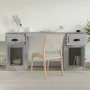 Escritorio con armario contrachapada gris sonoma de vidaXL, Escritorios - Ref: Foro24-3185333, Precio: 160,78 €, Descuento: %