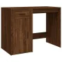 Schreibtisch aus braunem Eichensperrholz mit Schrank von vidaXL, Schreibtische - Ref: Foro24-3185438, Preis: 138,79 €, Rabatt: %