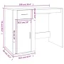Schreibtisch aus braunem Eichensperrholz mit Schrank von vidaXL, Schreibtische - Ref: Foro24-3185438, Preis: 138,79 €, Rabatt: %