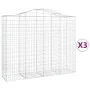 Gabion baskets 3 pcs arch shape iron 200x50x160/180 cm by vidaXL, Pots and planters - Ref: Foro24-3145704, Price: 407,84 €, D...