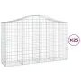 Gabionenkörbe 25 Stk. Bogenform Eisen 200x50x120/140 cm von vidaXL, Töpfe und Pflanzgefäße - Ref: Foro24-3145677, Preis: 2,00...